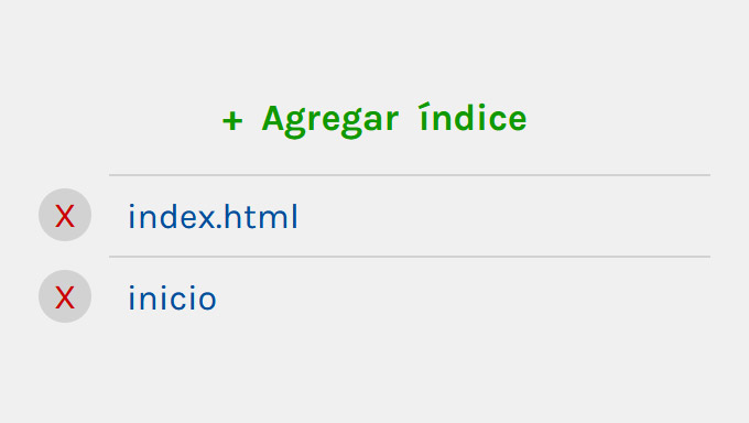 Imagen de Agregar índice